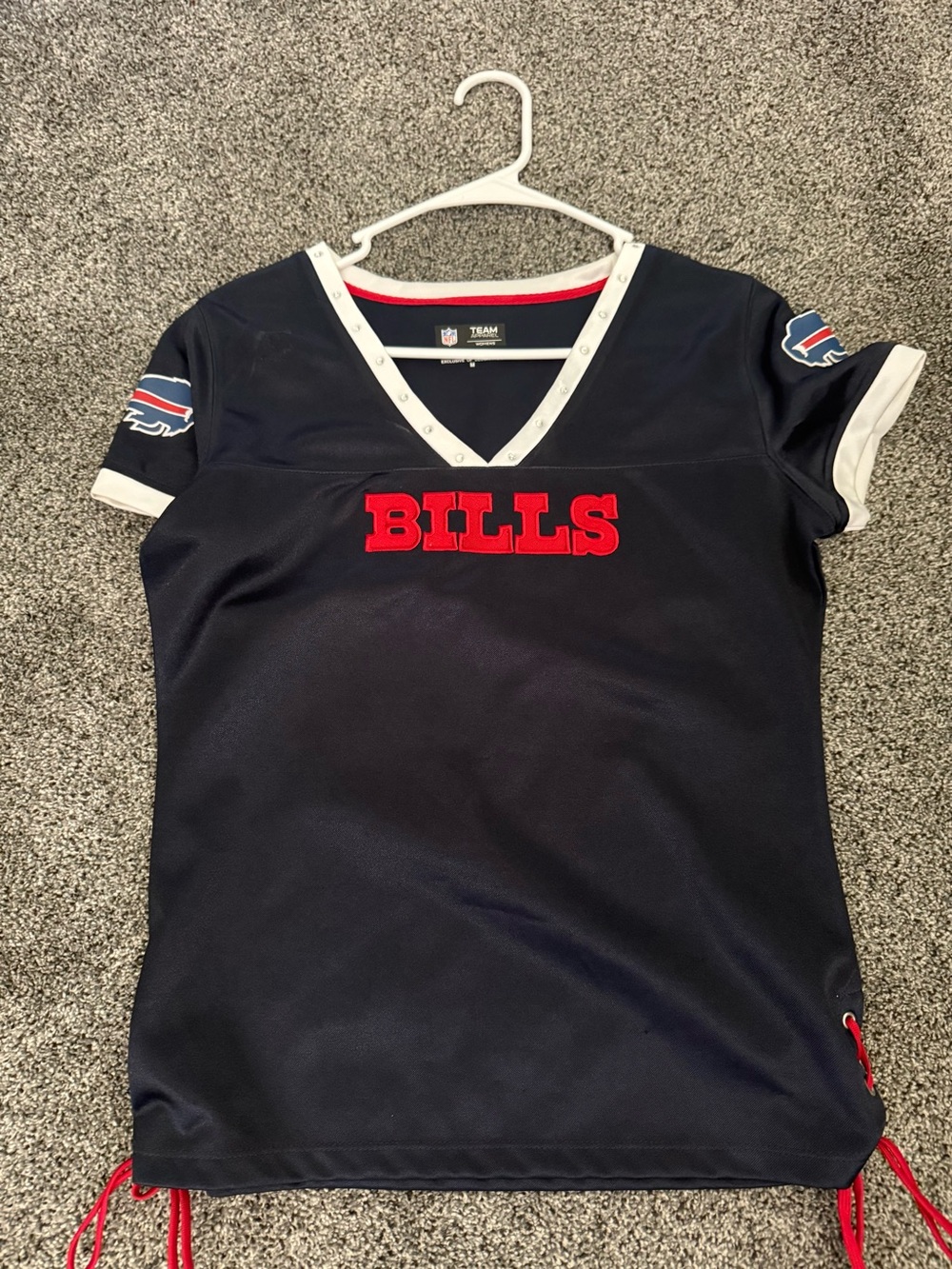 Women's Buffalo Bills Navy V-Neck Team Jersey